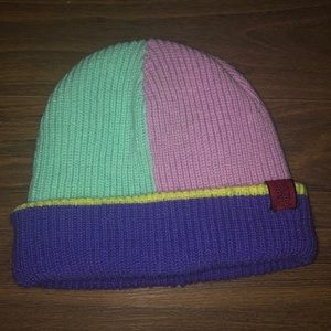 Mens Teddy Fresh Oversized Patchwork Style Beanie